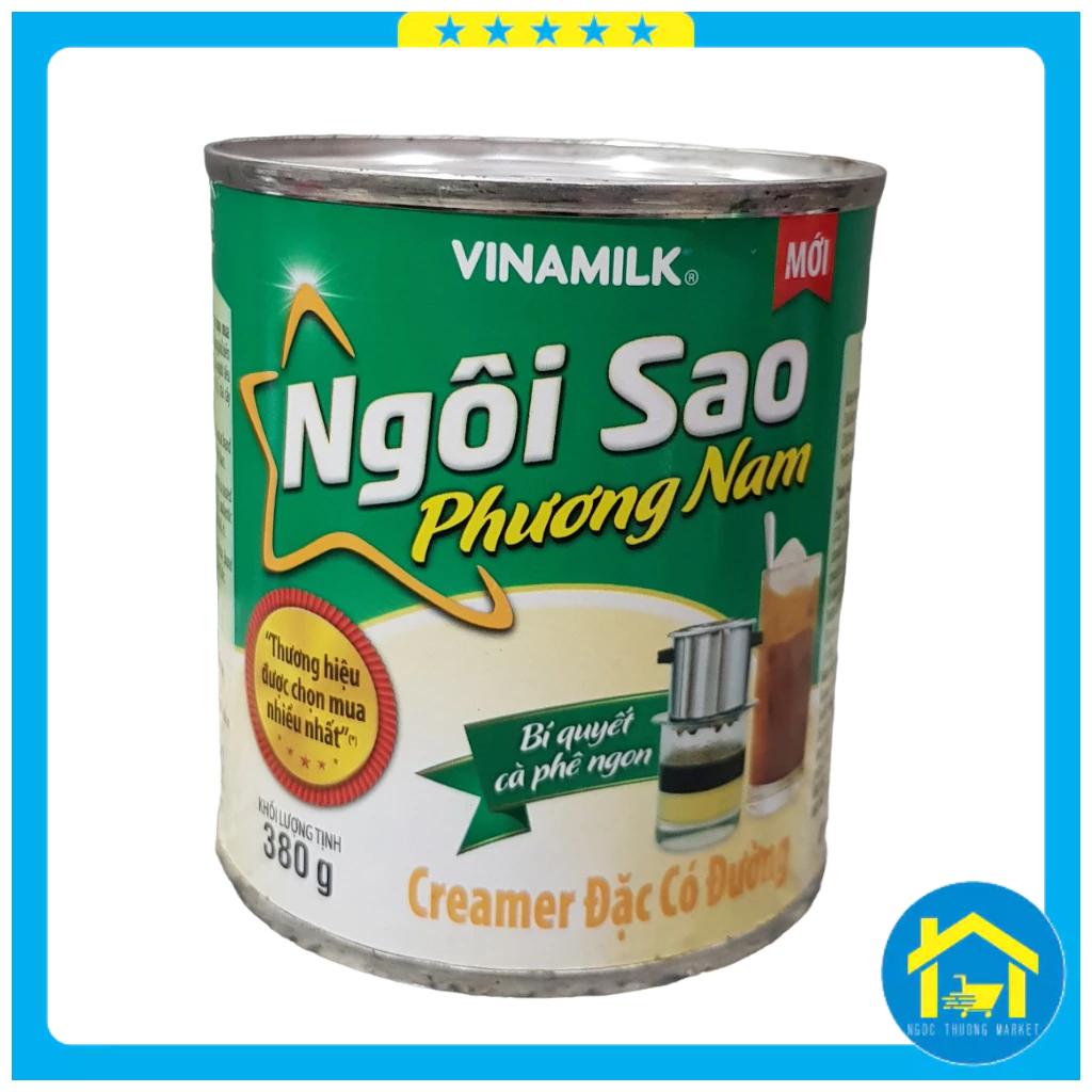 Sữa Đặc Có Đường Ngôi Sao Phương Nam Xanh Lá - Lon Thiếc 380g
