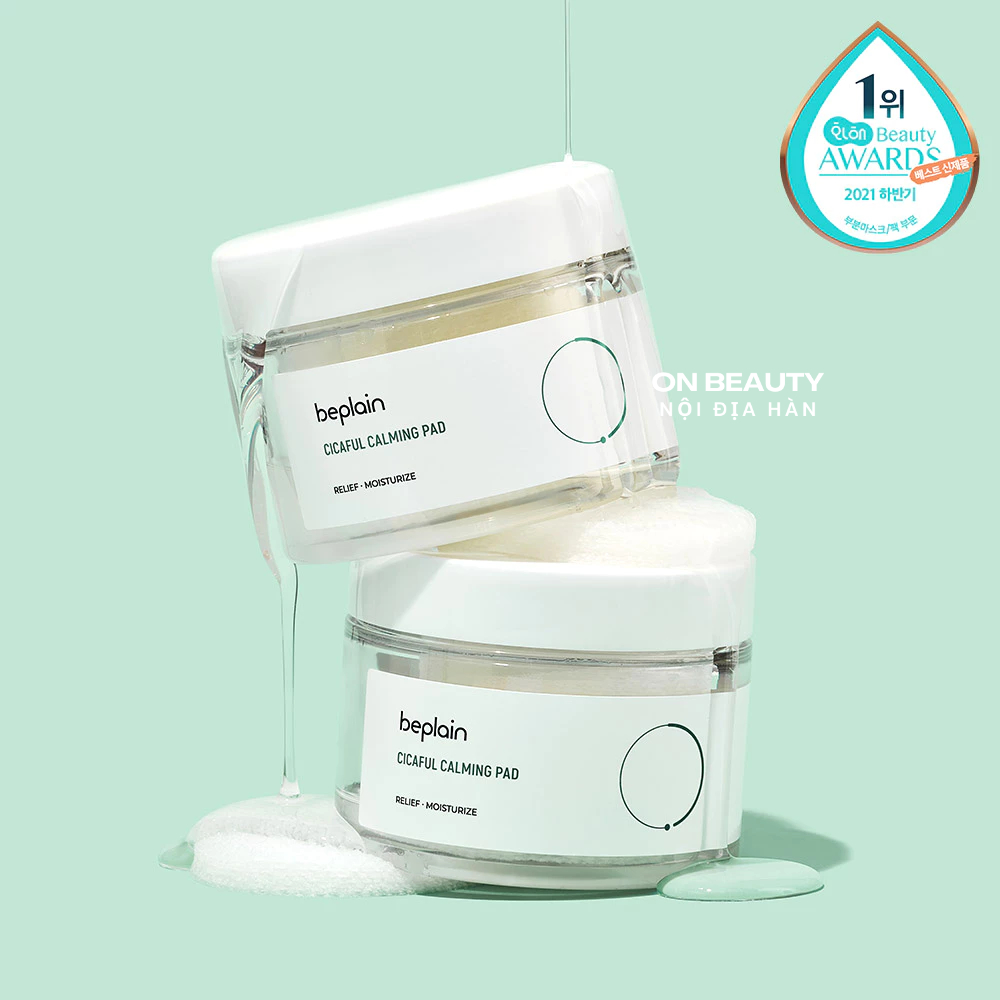 Toner pad beplain Cicaful Calming Pad chiết xuất rau má làm dịu da