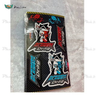 [RẺ ĐẸP BỀN] Set tem logo khỉ King Drag 9x18cm dán xe, decal 3 lớp cao cấp, chống nước,không bay màu