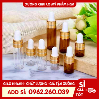 Lọ Chiết Seum 🏵️ Chai chiết serum Lọ Chiết Tinh Dầu Nước Hoa Thủy Tinh Mỏng 3ml/5ml