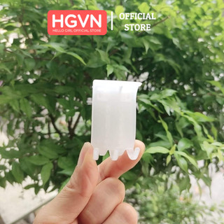 Kẹp Càng Cua HGVN Kẹp Tóc Nhám Dẻo Trắng Đơn Giản Thanh Lịch Cao Cấp