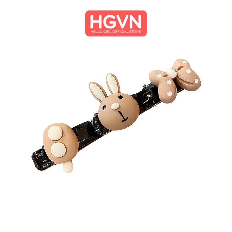 Kẹp Tóc Hình Gấu Cà Phê HGVN Dễ Thương Phong Cách Hàn Xẻng Cho Bé Gái #53