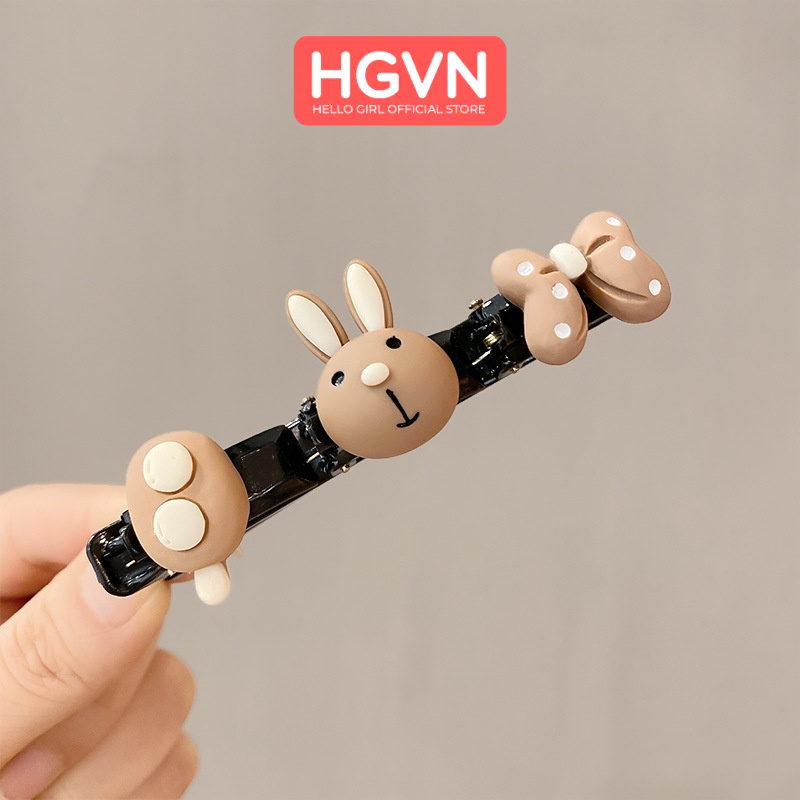 Kẹp Tóc Hình Gấu Cà Phê HGVN Dễ Thương Phong Cách Hàn Xẻng Cho Bé Gái #53