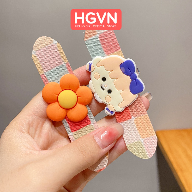 Miếng Dán Tóc Tự Dính Cho Bé Gái Có Sticker Dễ Thương #KT58