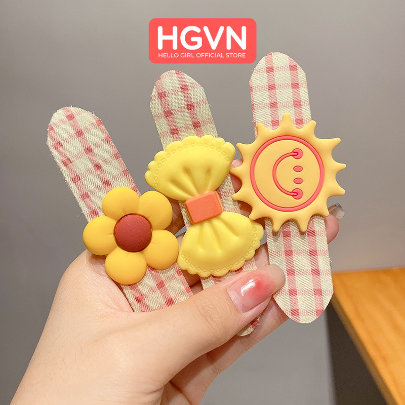 Miếng Dán Tóc Tự Dính Cho Bé Gái Có Sticker Dễ Thương #KT58