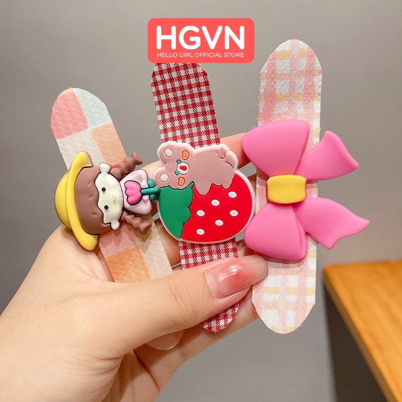 Miếng Dán Tóc Tự Dính Cho Bé Gái Có Sticker Dễ Thương #KT58