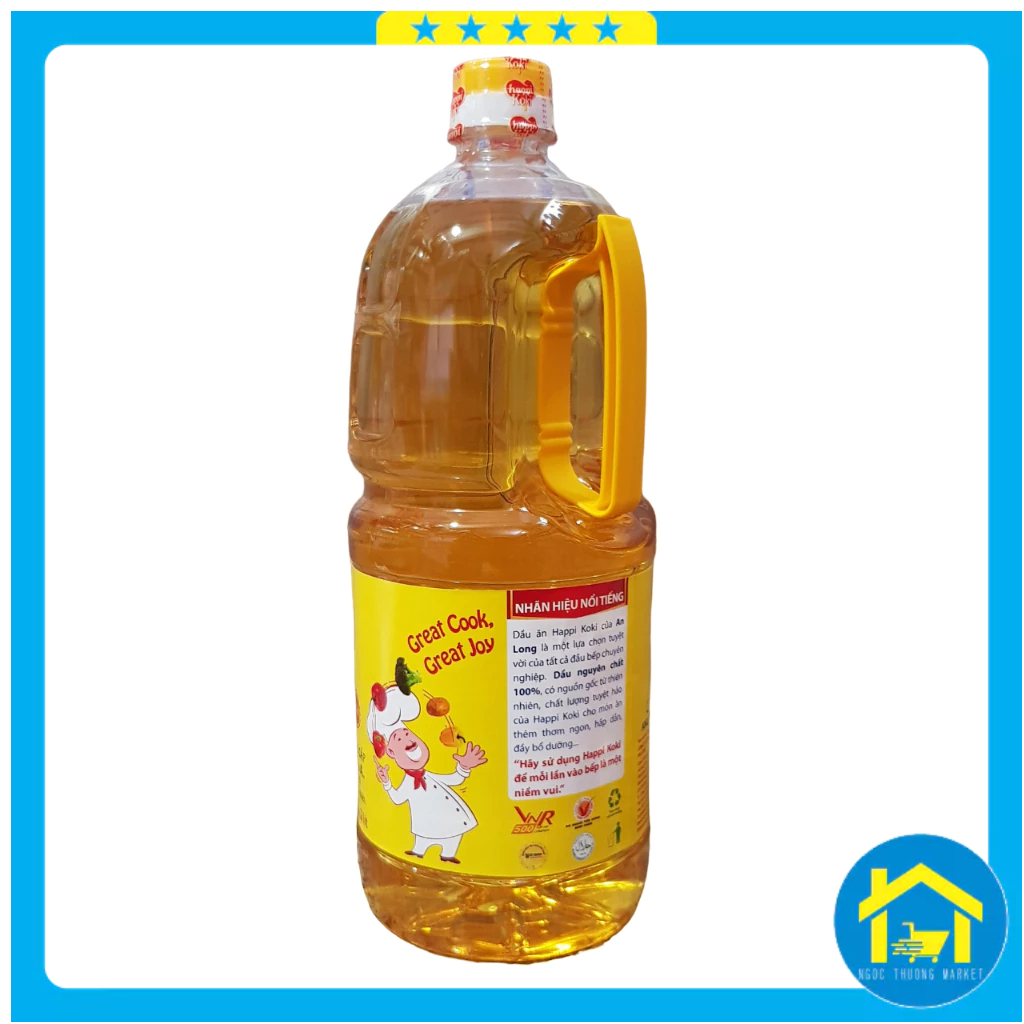 Dầu ăn Happi Koki chai 2 lít