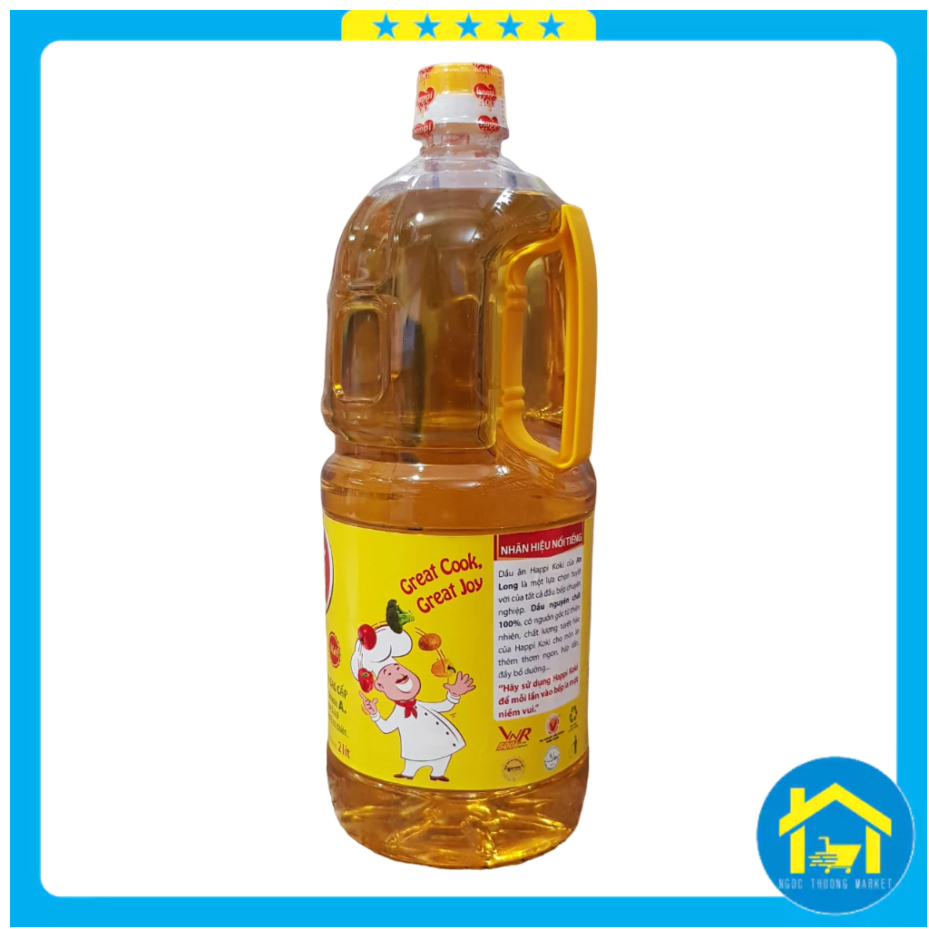 Dầu ăn Happi Koki chai 2 lít