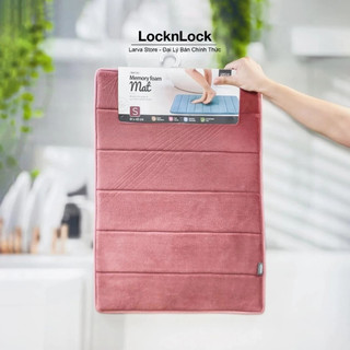 Thảm chùi chân memory foam lock&lock 43cm * 61cm mat510 pik màu hồng - larva store