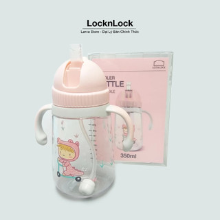 Bình Nước Có Ống Hút Lock&Lock Nhựa Tritan Cực An Toàn ABF681 350ml Kèm Dây Đeo - Larva Store