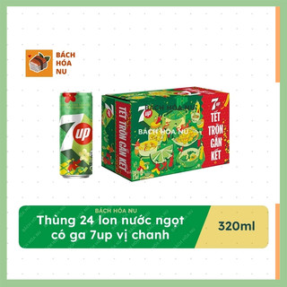 Thùng nước ngọt giải khát 7up vị chanh 330ml/lon