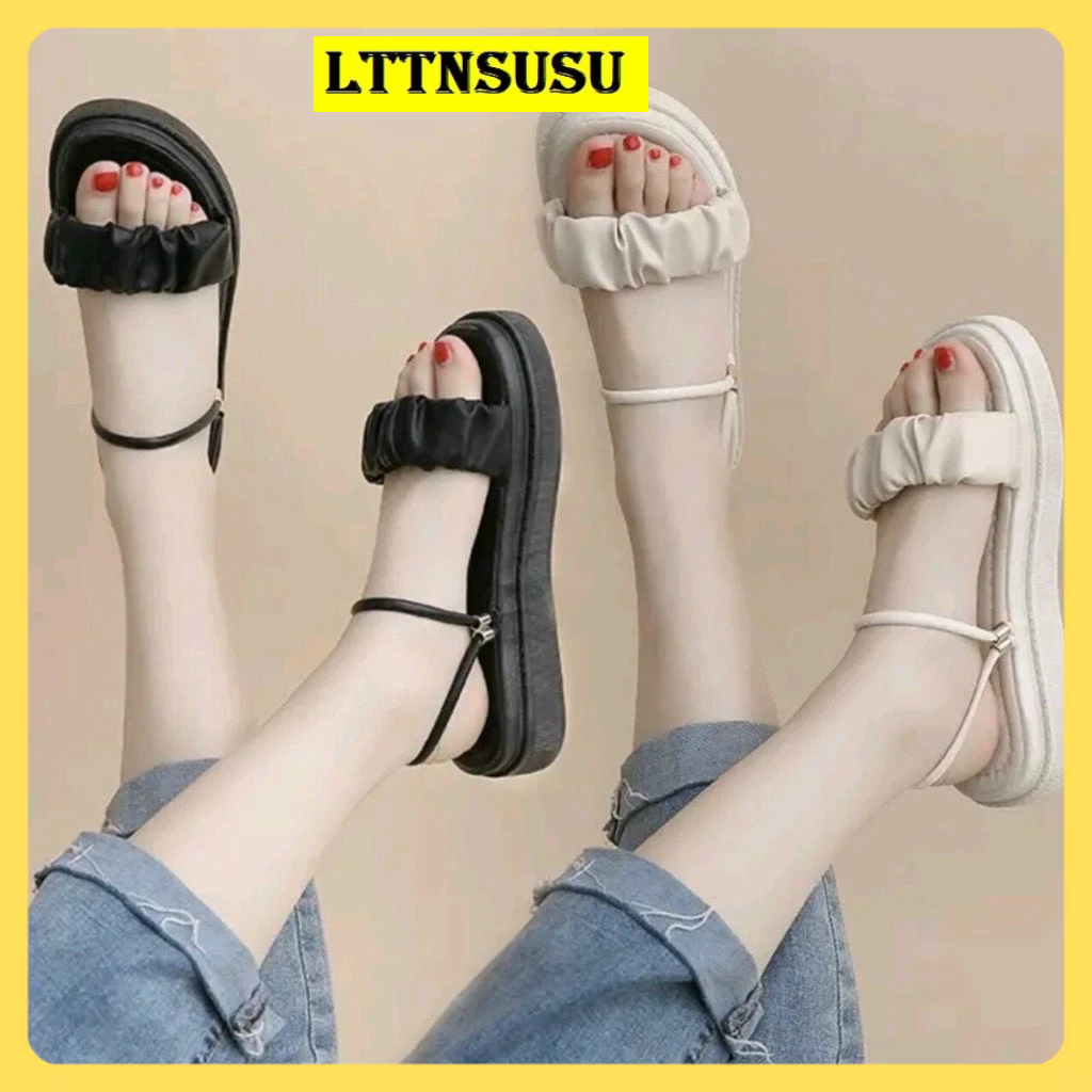 giày sandal quai hậu nữ đế bằng quai nhún đi học đi chơi mã 56