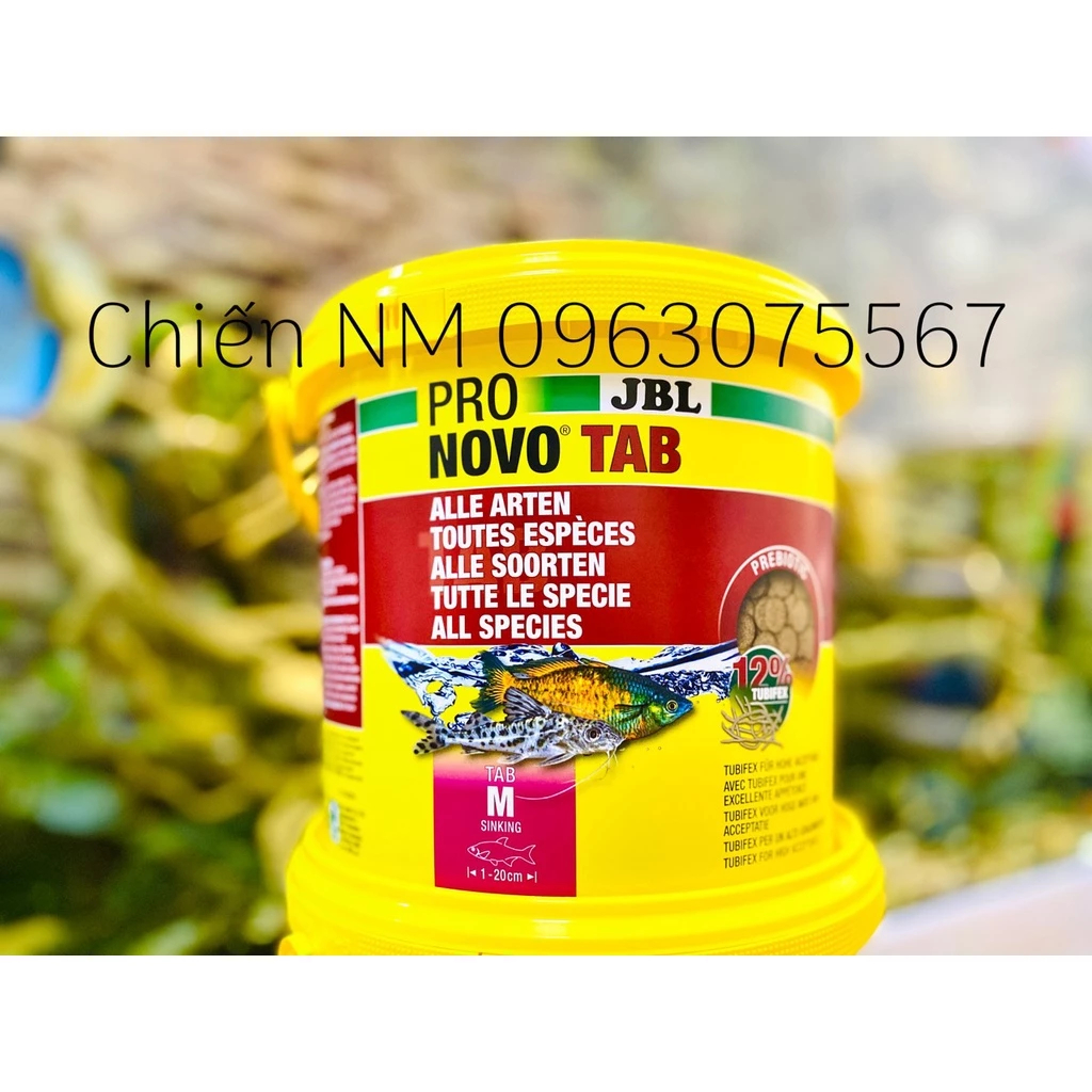 JBL Pro NOVOTAB - Thức ăn cho cá cảnh viên dính mặt kính phiên bản nâng cấp từ JBL NOVOTAB