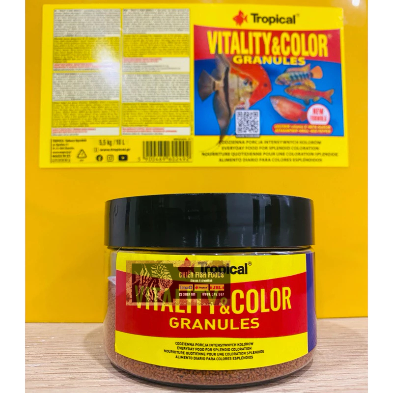 Thức ăn TROPICAL VITALITY & COLOUR GRANULAT (bản nâng cấp) 50g-300g
