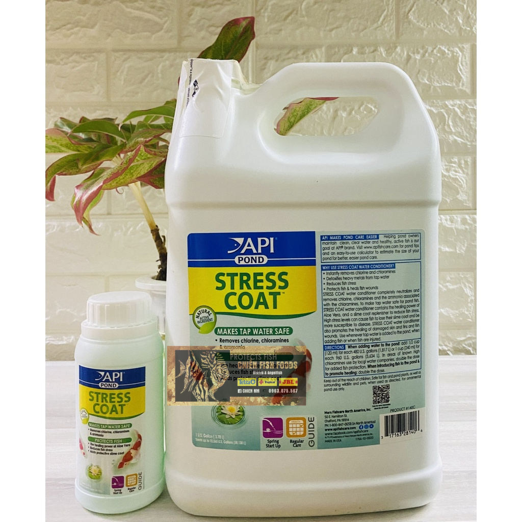 Thảo dược STRESS COAT POND Giảm Stress, Xử Lý Nước, Khử Clo Cho Bể Cá Cảnh )
