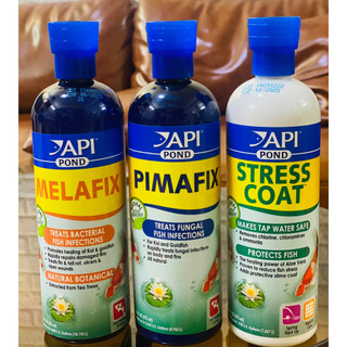 Melafix pond , pimafix pond, stress coat pond tr.ị nấm và khuẩn hại, giảm stress cho cá cảnh chai 473ml - siêu tiết kiệm