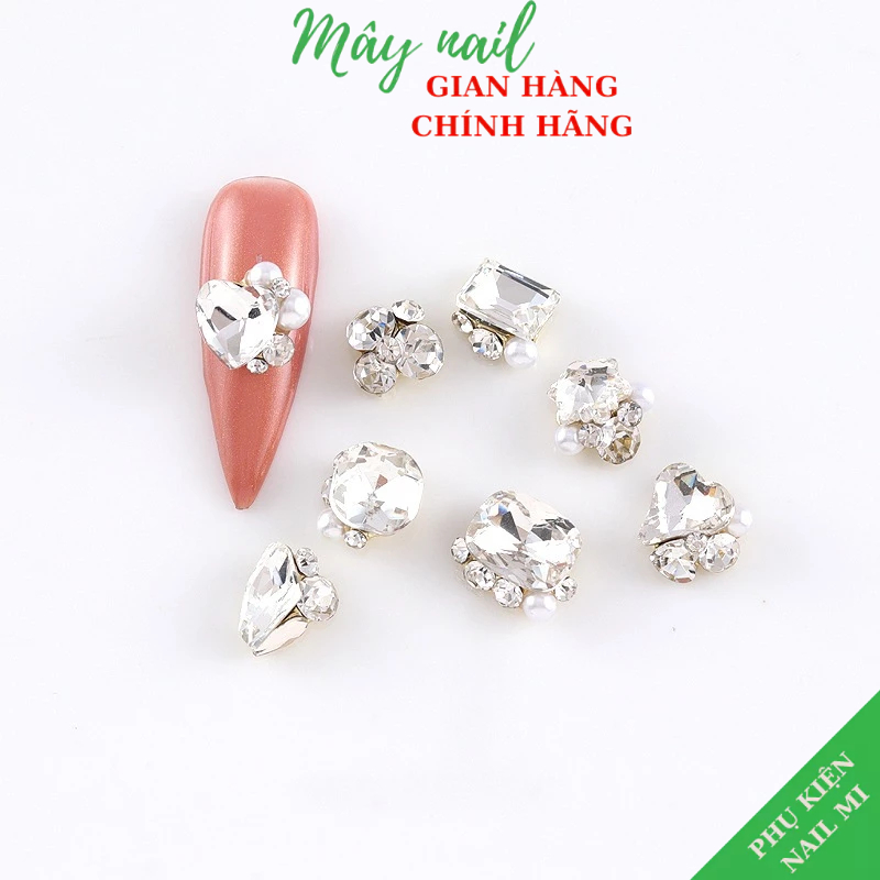 Đá khối mix sẵn trang trí nail hottrend lẻ 1 viên