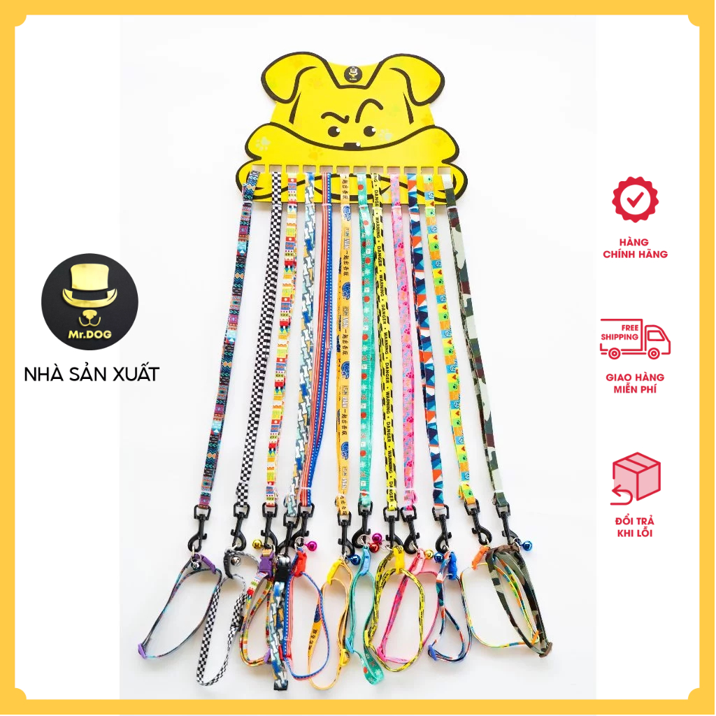 Mr.Dog - Dây Dắt + Vòng Cổ 1.0 cm