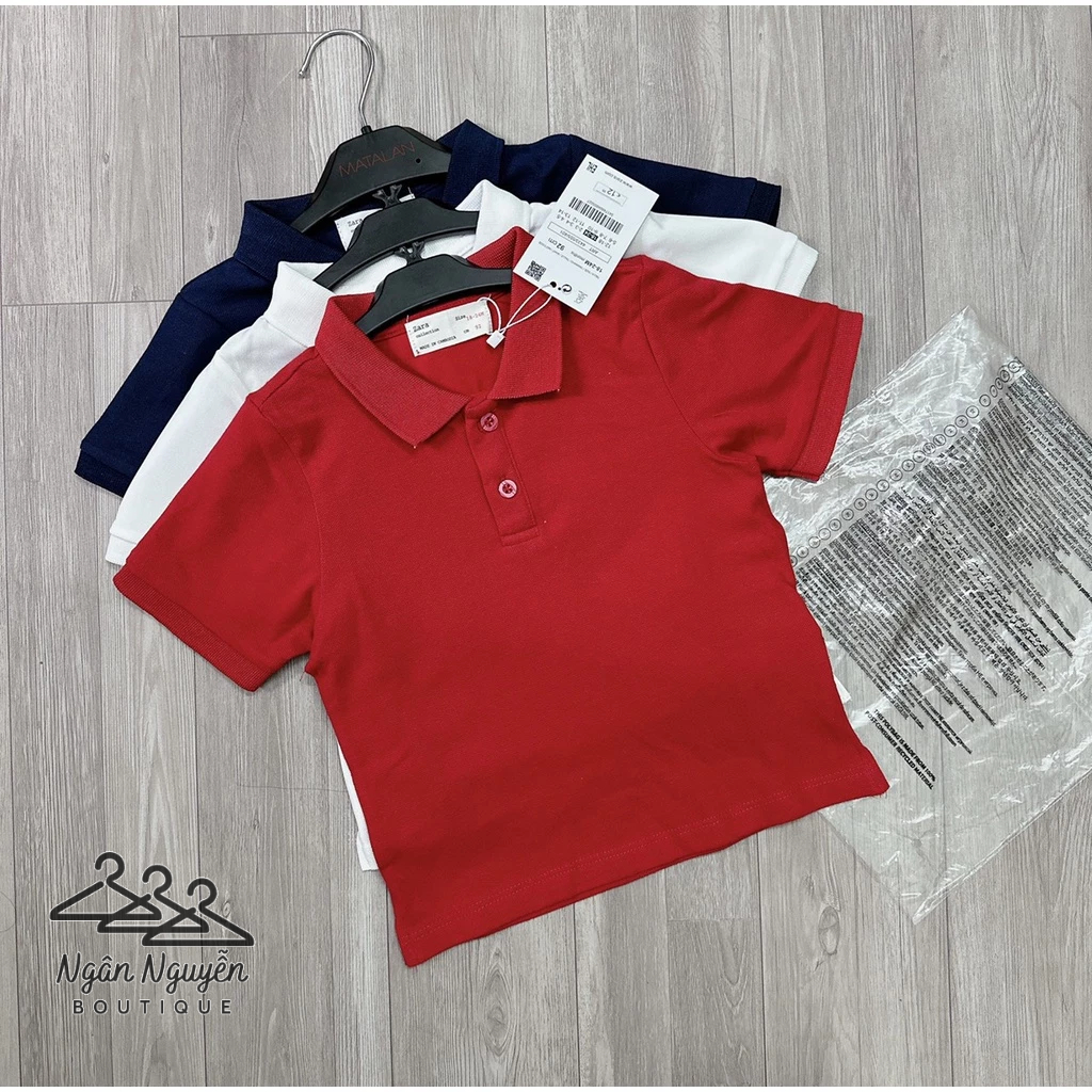 Áo Polo cộc tay z a r a xuất dư cho bé trai 18/24 - 5/6y