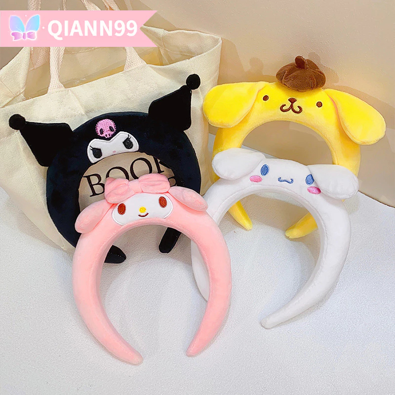 ❤️Băng Đô Tai Mèo Sanrio Melody Nhồi Bông Dễ Thương Dành Cho Bé Gái Rửa Mặt
