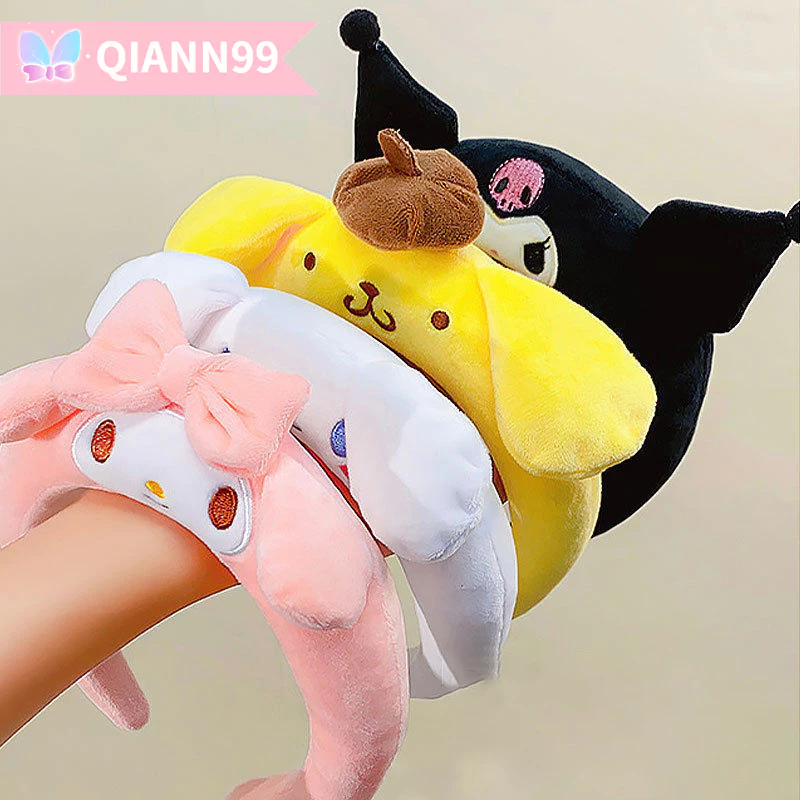 ❤️Băng Đô Tai Mèo Sanrio Melody Nhồi Bông Dễ Thương Dành Cho Bé Gái Rửa Mặt