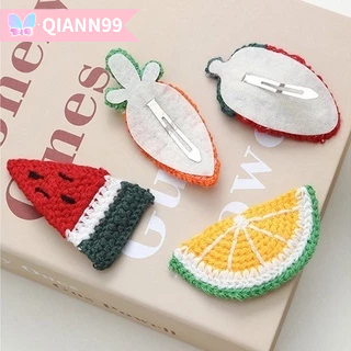 💓Kẹp tóc đan len hình trái cây xinh xắn dành cho bé gái