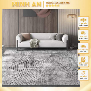 Thảm panama lông ngắn tone ghi xám thảm đecor trang trí thảm nhập nguyên tấm cao cấp lông mềm mịn đế dệt chống trượt