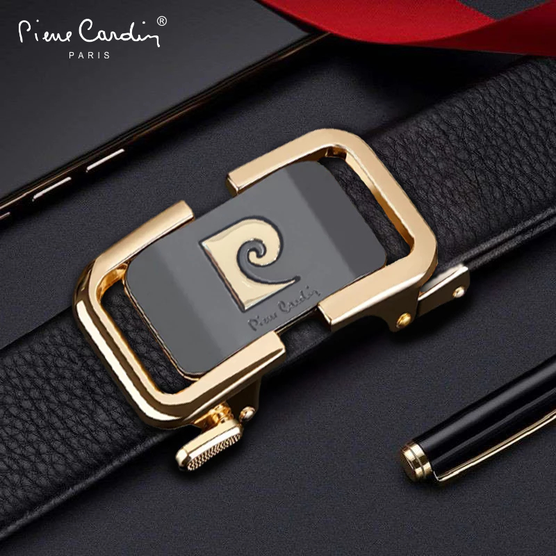 Thắt Lưng Nam Da Cá Sấu Thật 100% Hàng Hiệu Pierre Cardin Dây Nịt Nam Cao Cấp PDCS121 Hộp Gỗ Làm Quà Tặng, Quà Biếu