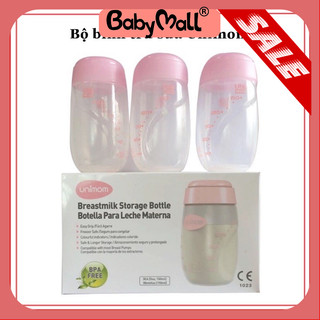 Bộ 3 bình trữ sữa Unimom siêu tiện lợi cho mẹ