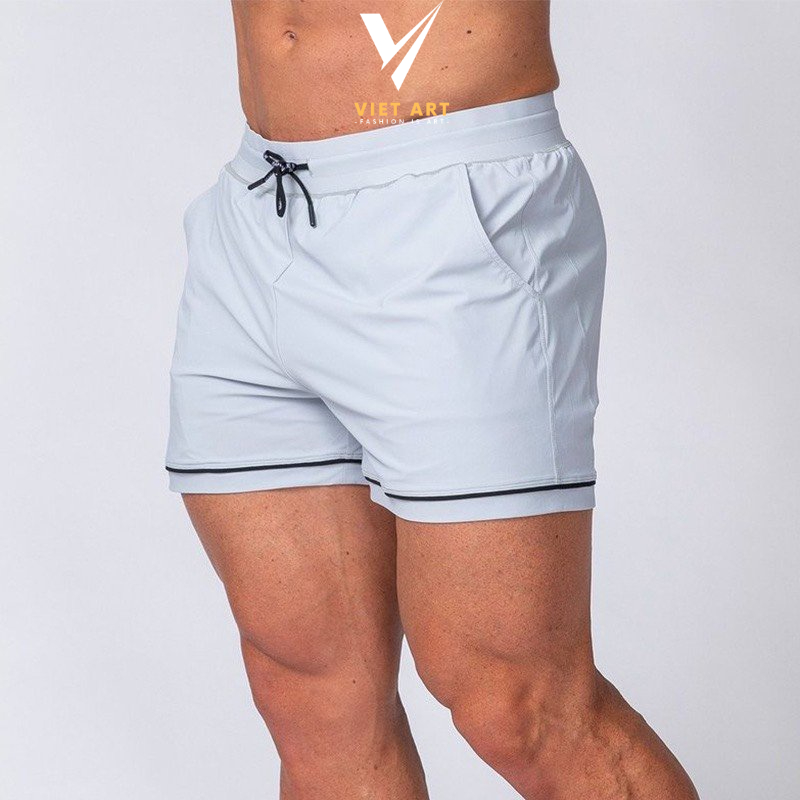Quần Đùi Nam Q001 Chất vải dù gió co giãn tập thể thao mặc ở nhà, bao chất, bao thoải mái.