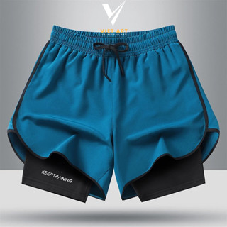 Quần chạy bộ Nam 2 lớp, quần SHORT tập gym thể thao QN143 thoáng khi, co giản bó cơ