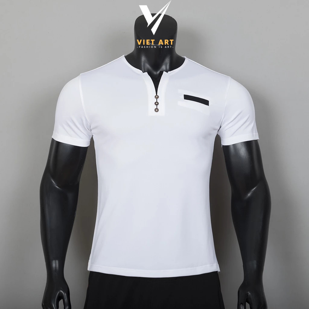 ÁO POLO NAM CỔ TÀU A001 VẢI COTTON CÁ SẤU BAO ĐẸP - FORM ÁO LÊN NAM TÍNH TRẺ TRUNG
