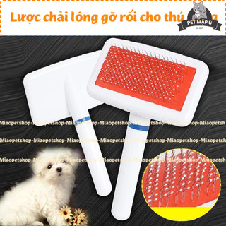 Lược gỡ rối MIAO chải lông gỡ rối chó mèo chống trầy xước da cán trắng