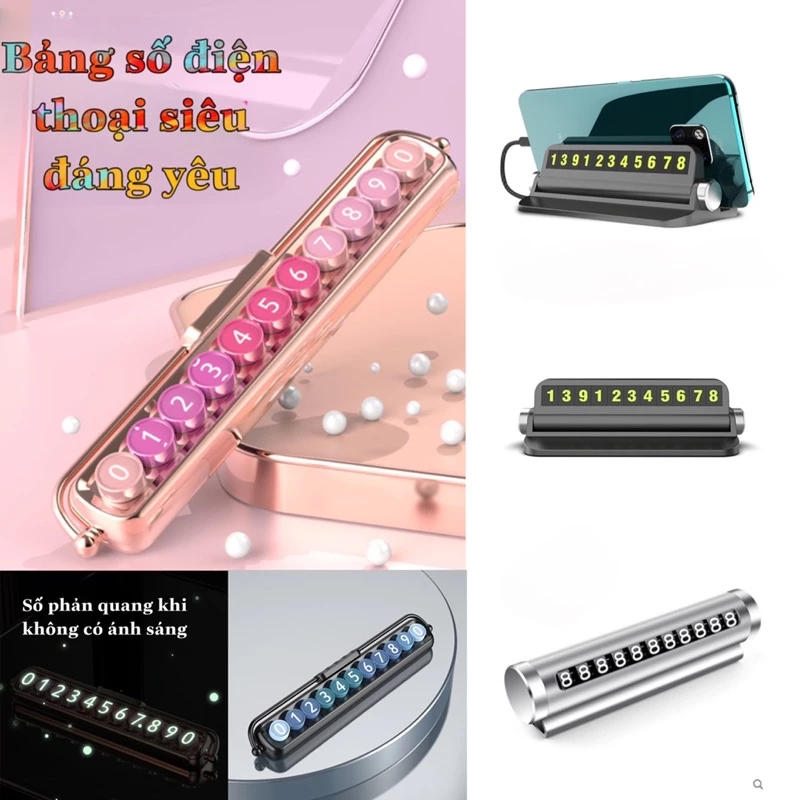 Bảng số điện thoại trên ô tô /Bảng ghi số điện thoại đa dạng, nhiều mẫu mã