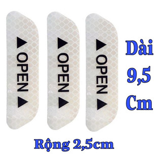 Miếng dán phản quang chữ Open cho ô tô
