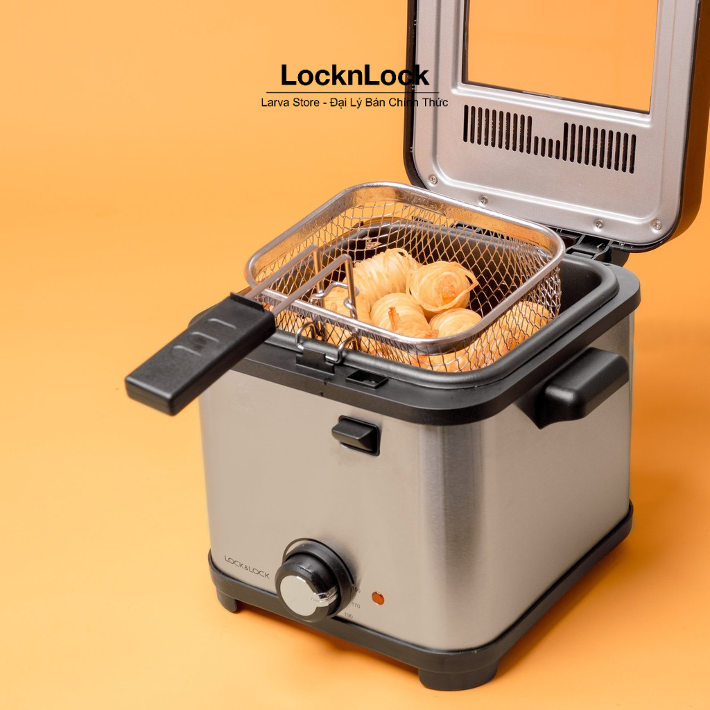 Nồi Chiên Ngập Dầu Lock&Lock EJF716SLV  - Hàng chính hãng - Larva Store