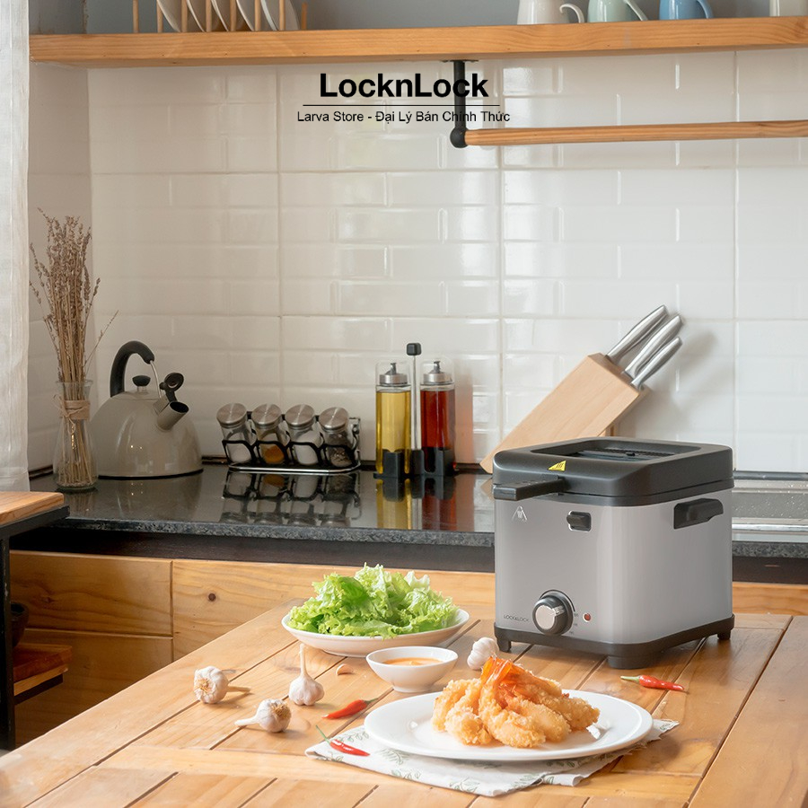 Nồi Chiên Ngập Dầu Lock&Lock EJF716SLV  - Hàng chính hãng - Larva Store