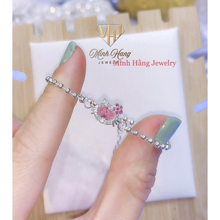 Lắc tay mặt đá kitty xinh xắn cho bé gái