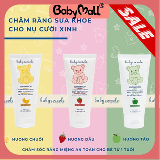 Kem đánh răng cho bé Babycoccole 12M+ trẻ em nuốt được 75ml