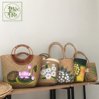 Túi vẽ hoa trang trí decor Mộc Tre
