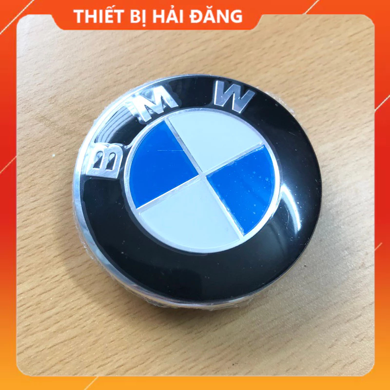 Logo chụp mâm, ốp vành bánh xe ô tô BMW, Đường kính ngoài 68mm, chất liệu nhựa ABS cao cấp