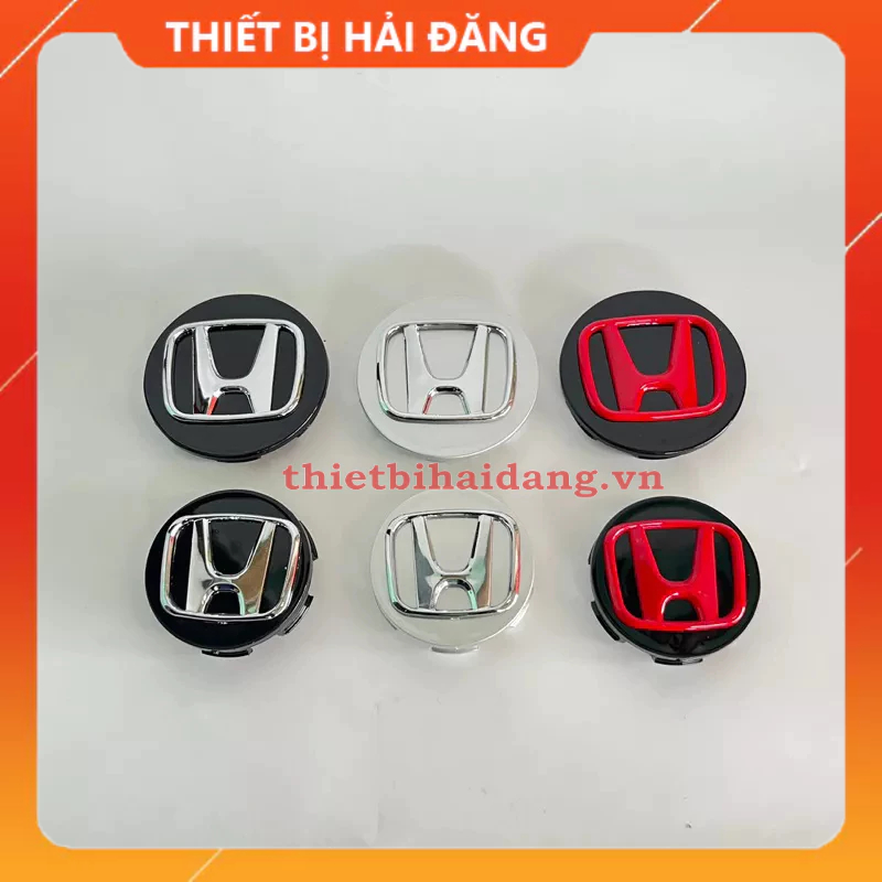 Logo chụp mâm lazang bánh xe ô tô Honda, đường kính 58mm và 69mm