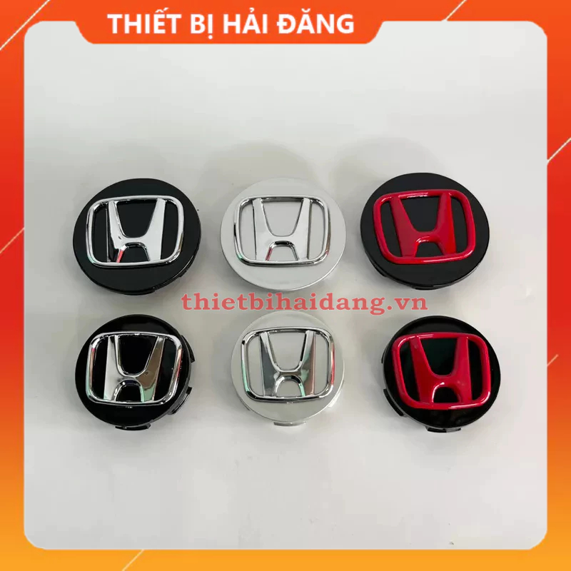 Logo chụp mâm lazang bánh xe ô tô Honda, đường kính 58mm và 69mm