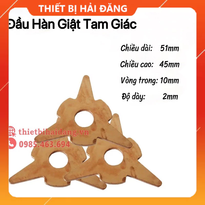 Đầu hàn tam giác cho máy hàn rút tôn