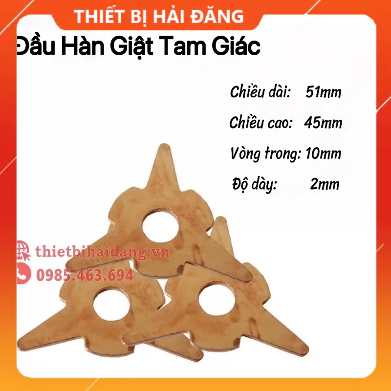 Đầu giật đồng tam giác cho máy hàn rút tôn