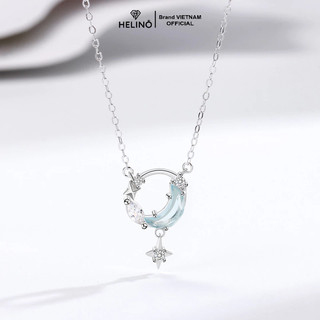 Dây chuyền bạc nữ HELINO đính đá mặt trăng Moonstone lấp lánh C48