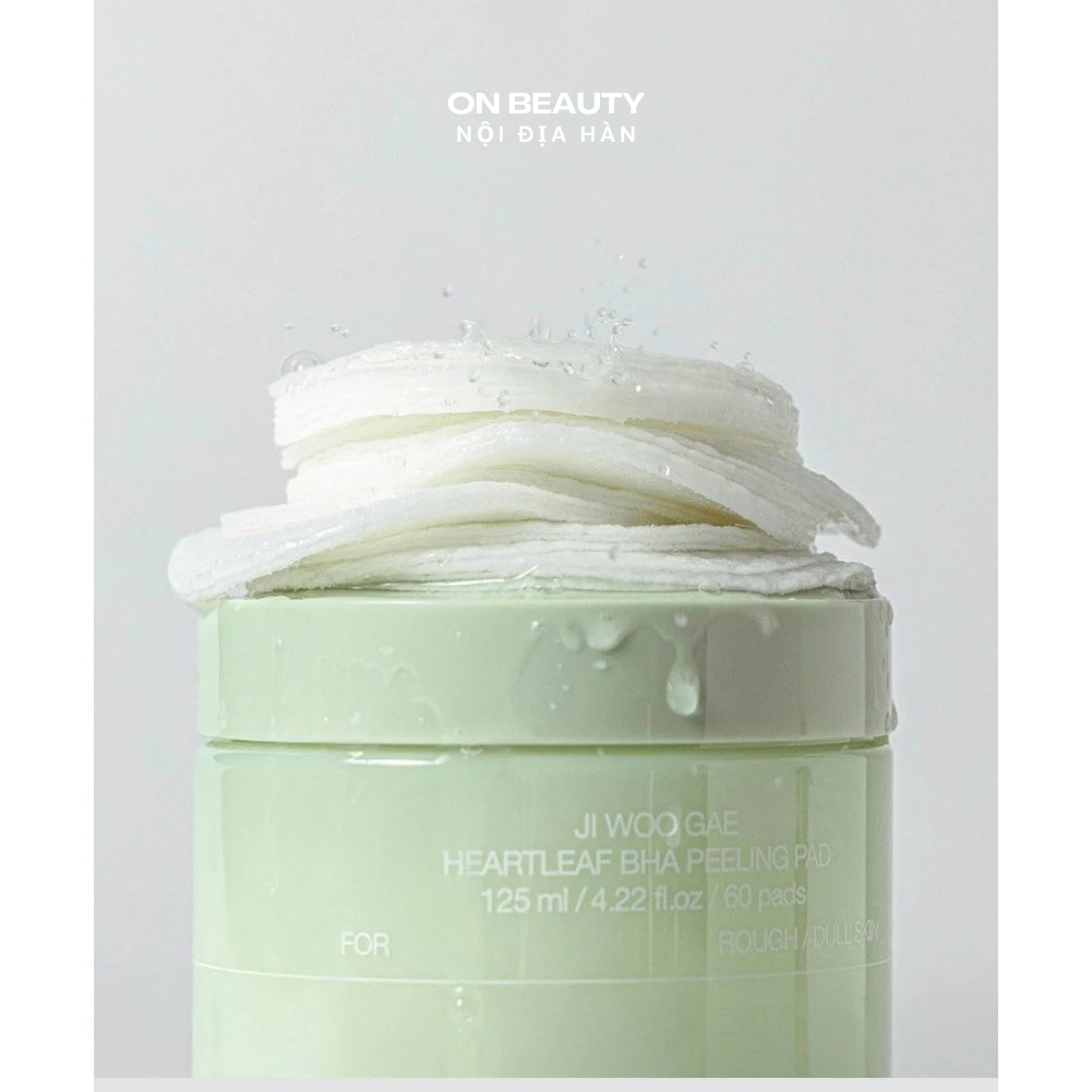 Toner pad Celimax Jiwoogae Heartleaf BHA Peeling Pad 60 miếng