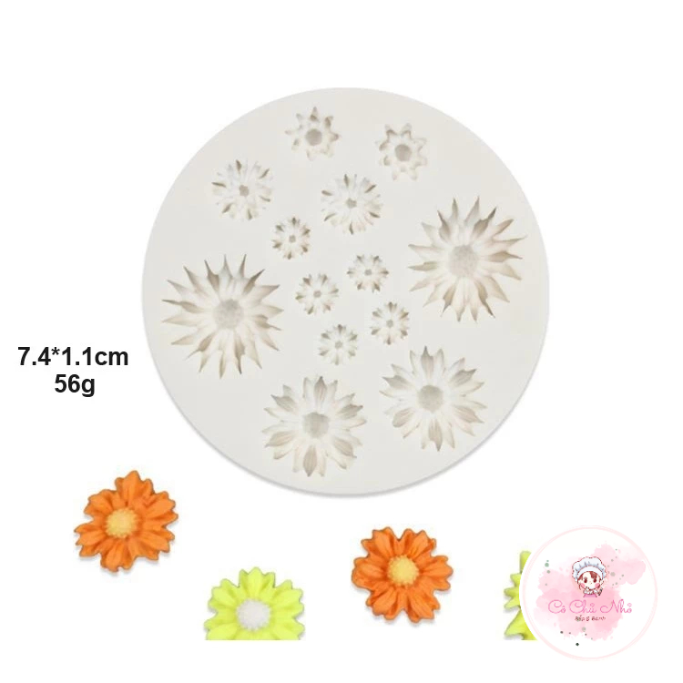 Khuôn silicon 13 hoa cúc nhí