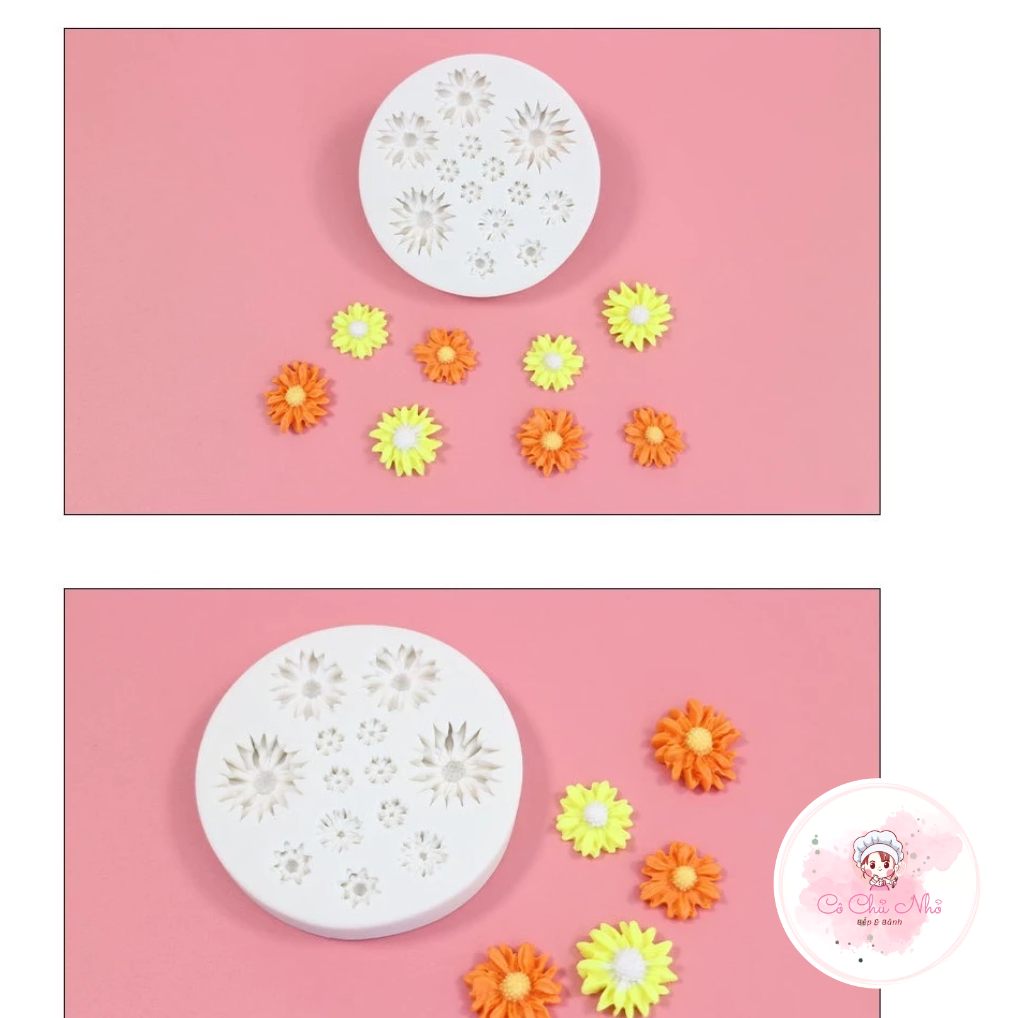 Khuôn silicon 13 hoa cúc nhí