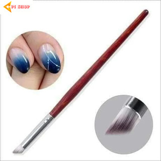 Cọ omber cán gỗ đầu tròn dụng cụ trang trí móng tay làm đẹp nail shop 82haongnam